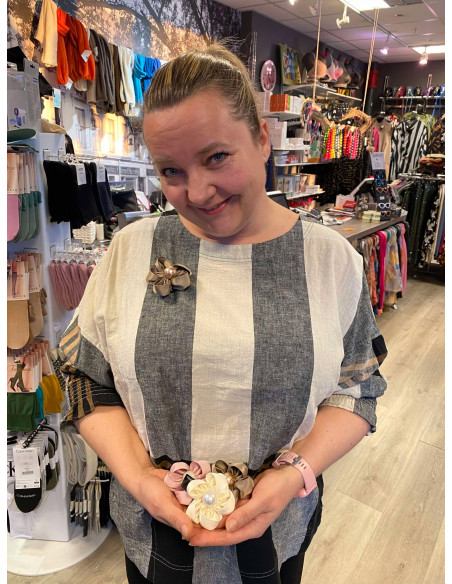 INTEX Hårklype/Rosett M/perle 0973