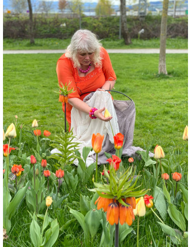 BIBBA Silkekjole Firekantet hals PB2363