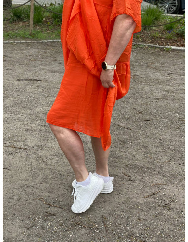 BIBBA Silkekjole Firekantet hals PB2363