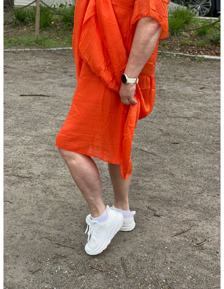 BIBBA Silkekjole Firekantet hals PB2363