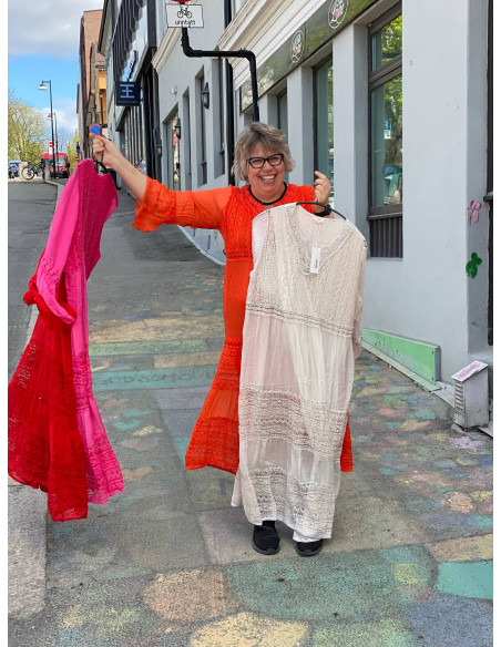 BIBBA Silkekjole V-hals PB2397