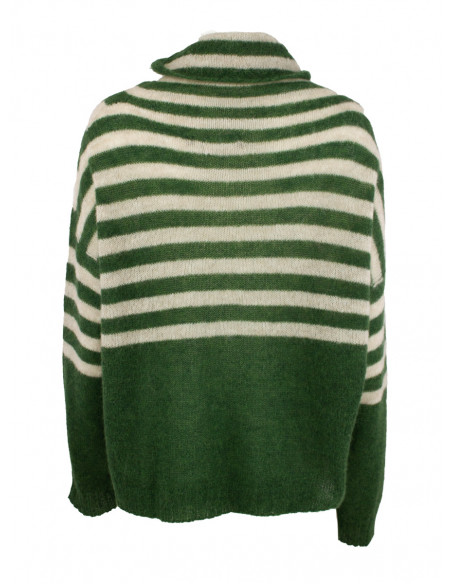 BOHÉME Genser Krage Stripet B13114