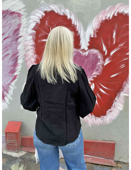 DRØBAK MOTEHUS Bluse m/blonde FY9262