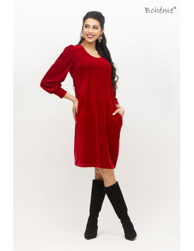 BOHÉME Kjole 3/4 Velour B13136