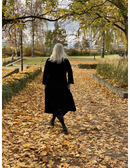 BOHÉME Kjole Lang A-linje velour B13139