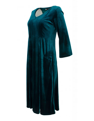 BOHÉME Kjole Lang A-linje velour B13139