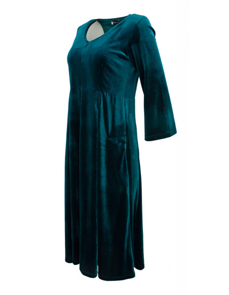 BOHÉME Kjole Lang A-linje velour B13139