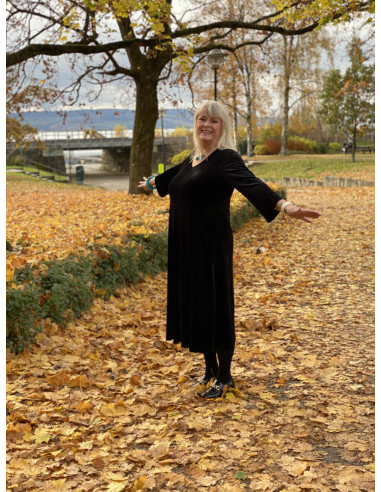 BOHÉME Kjole Lang A-linje velour B13139