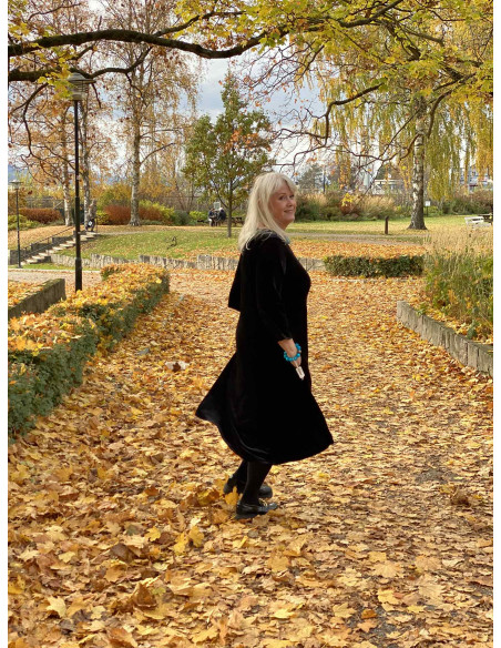 BOHÉME Kjole Lang A-linje velour B13139