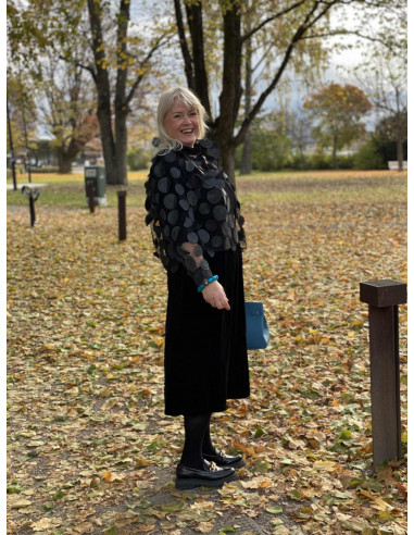 BOHÉME Kjole Lang A-linje velour B13139