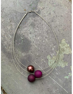 MARIE Smykker Anna kjede 3 perler 2