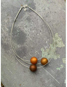 MARIE Smykker Anna kjede 3 perler 2