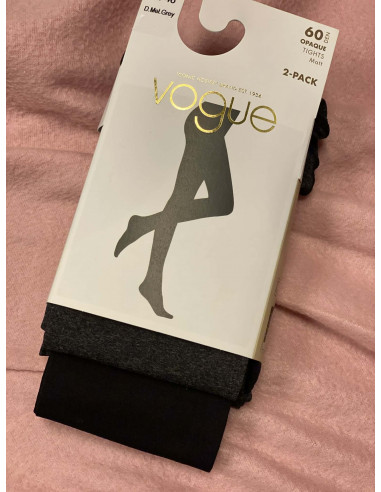 VOGUE 2Pk Opaque 60den 96041