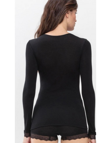 Mey Topp 66003 Genser ull og silke med blonde