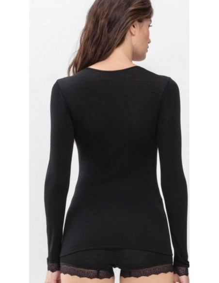 Mey Topp 66003 Genser ull og silke med blonde