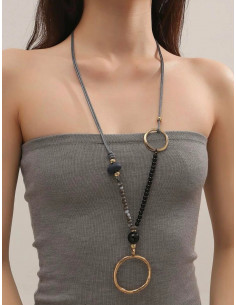 Smykke med ring og perler B23011