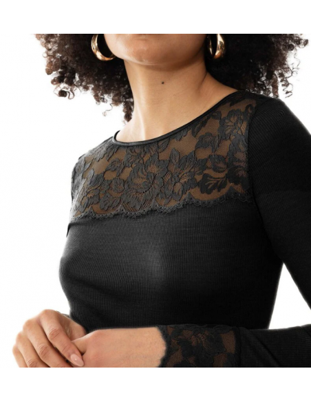 MEY T-SHIRT Long Sleeve Ull/Silke 66015