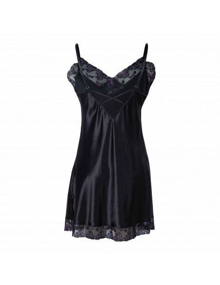 LADY AVENUE Pure Silk-Slip w.lace 31-20910