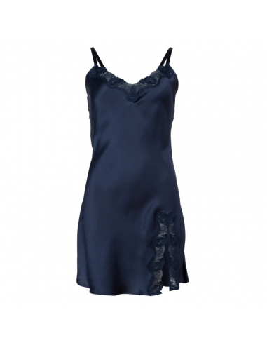 Wiki Ren silke Nattkjole med spagettistropp...