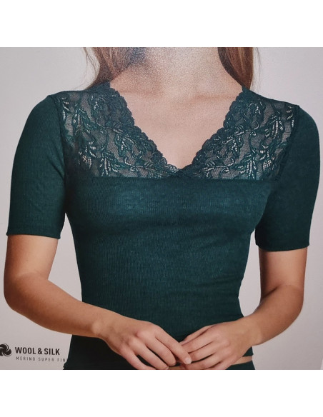 Calida 14894 Trøye m/blonder