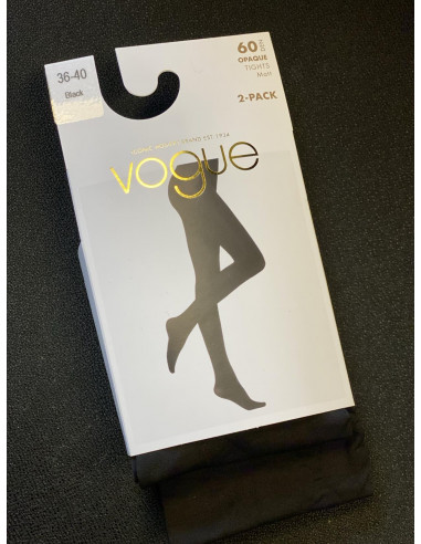 VOGUE 2Pk Opaque 60den 96041