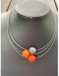 MARIE Smykker Anna kjede 3 perler 2